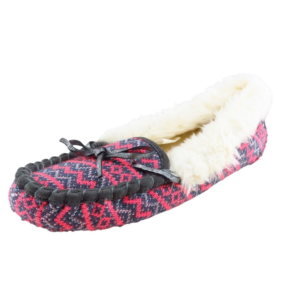 Aeropostale Sz‎ 7 M Multicolor Moccasin Textile Women Slippers
